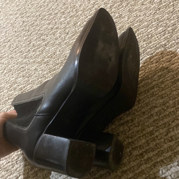 Zara black leather boots size US 9 - Picture 2 of 2
